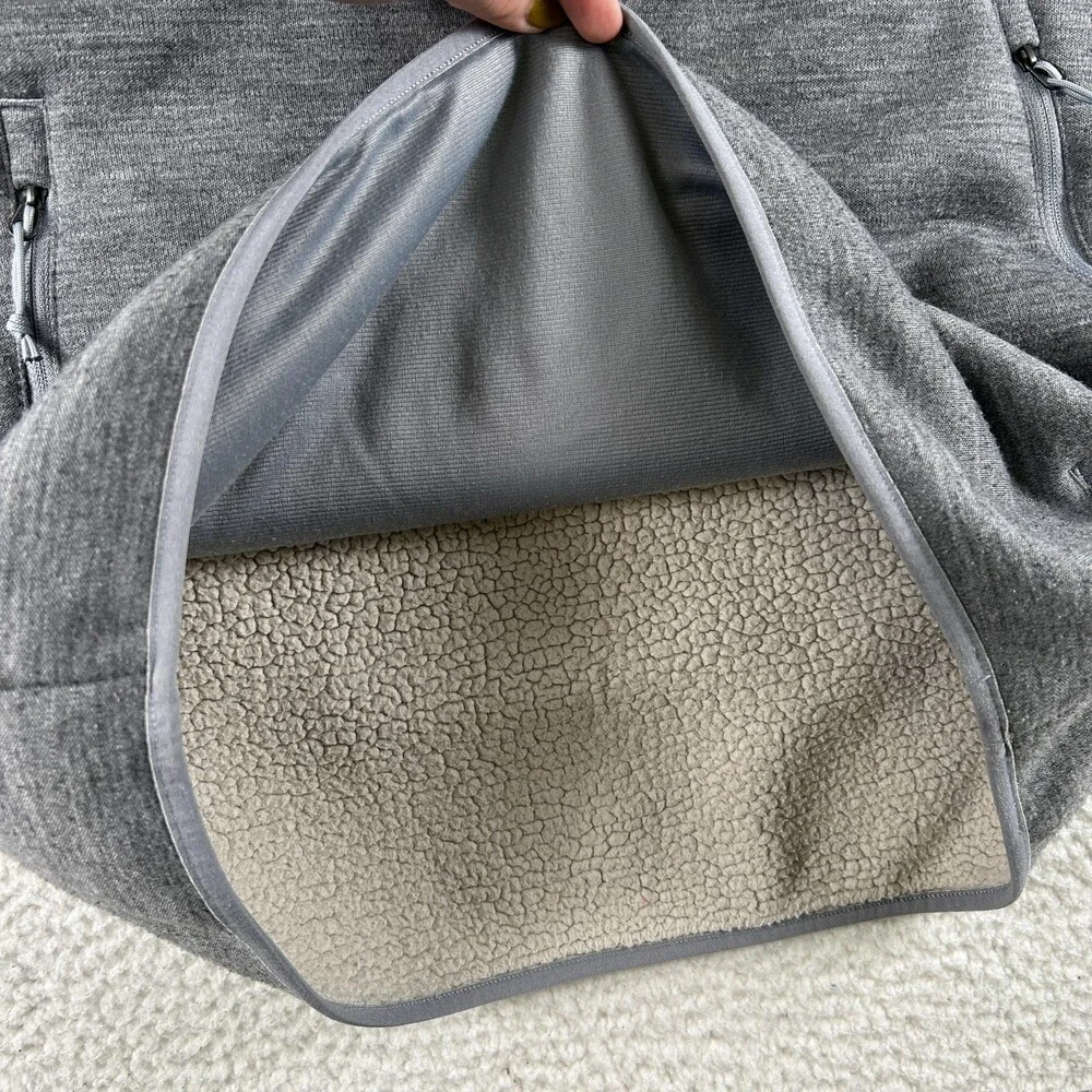 The North Face Sweatshirt Mens Medium Patrol Sherpa Lined Snap Mock Neck Fleece